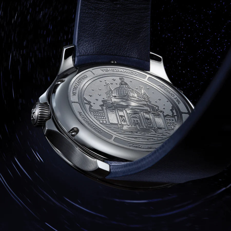 engraved caseback with basilica del redentore