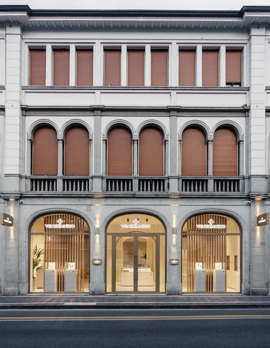 exterior of the venezianico atelier in san dona di piave venice