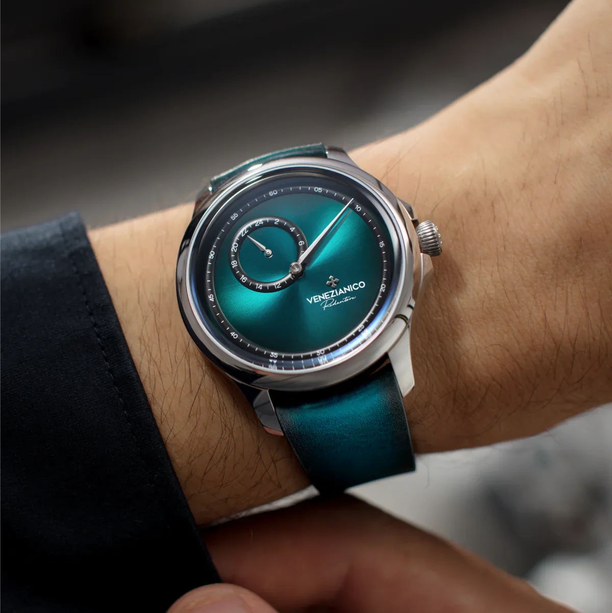 redentore enigma green worn on wrist