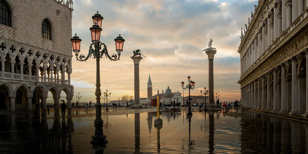 sunrise in saint mark square venice