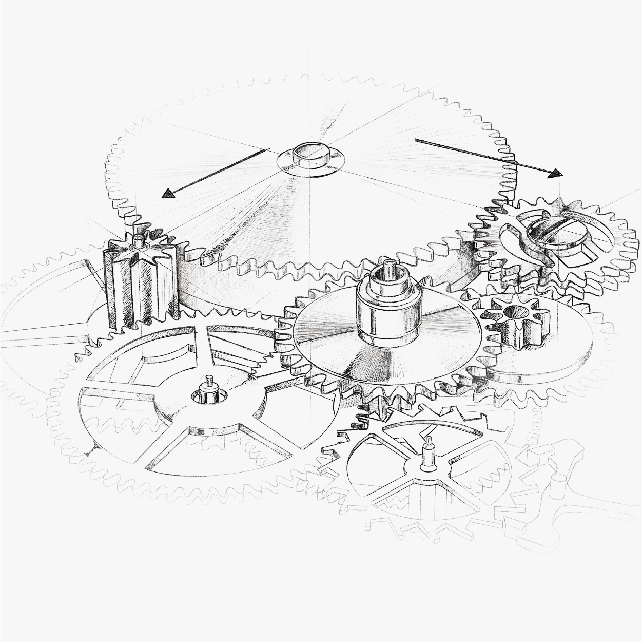 Split Gear Train